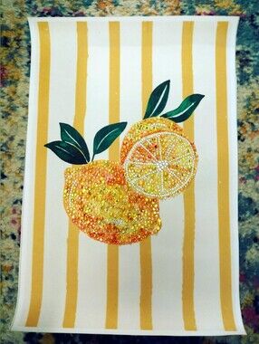 Sparkling Yellow Lemon Wall Art